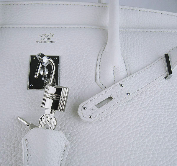 Replica Hermes Birkin 40CM Togo Bag Light White 6099 Online - Click Image to Close